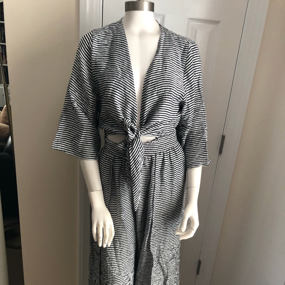 Etiquette Black & White stripped Jumpsuit